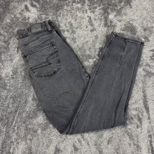 American Eagle Jeans Women 2 Black Curvy Mom Jean Stretch High Rise